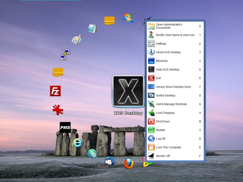 XUS Launcher (formerly XUS Desktop) 2.2.90 software screenshot