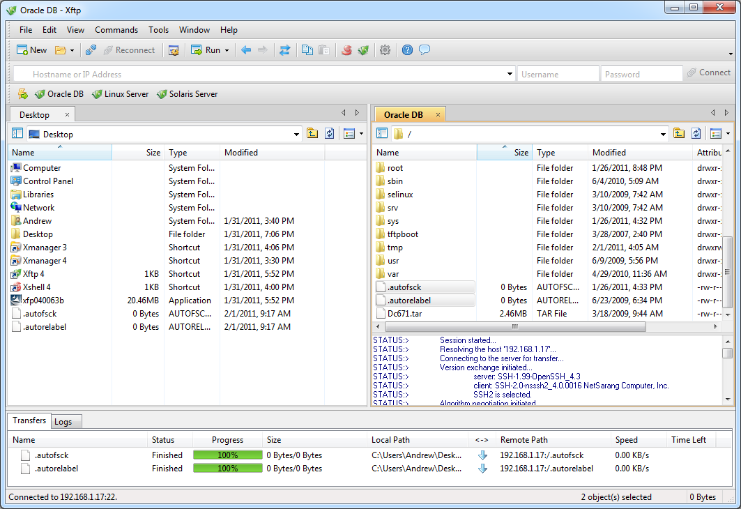 Xftp Free 5.0.1028 software screenshot