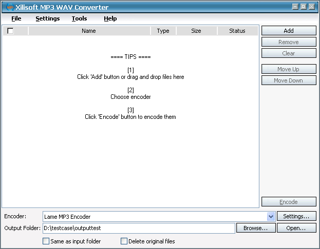 Xilisoft MP3 WAV Converter 6.3.0.0805 software screenshot
