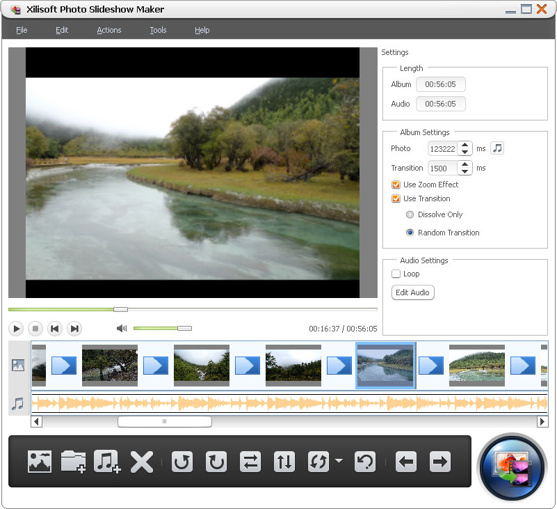Xilisoft Photo Slideshow Maker 1.0.2.0214 software screenshot