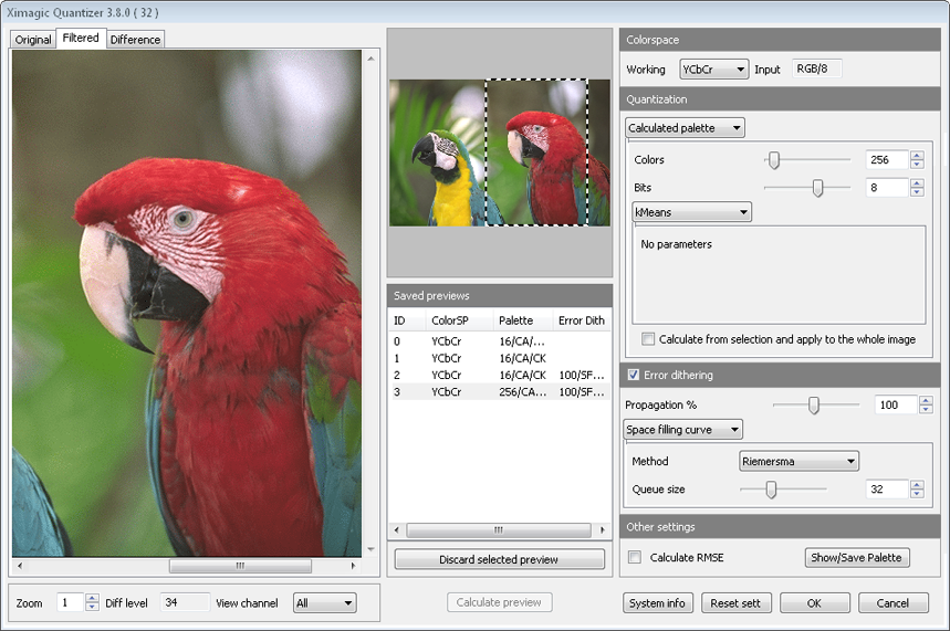 Ximagic Quantizer 3.9.4 software screenshot