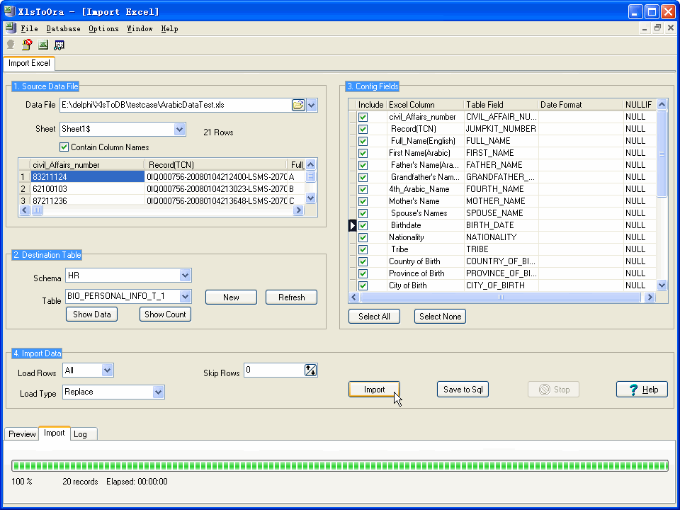 XlsToOra 3.9.1.170629 software screenshot