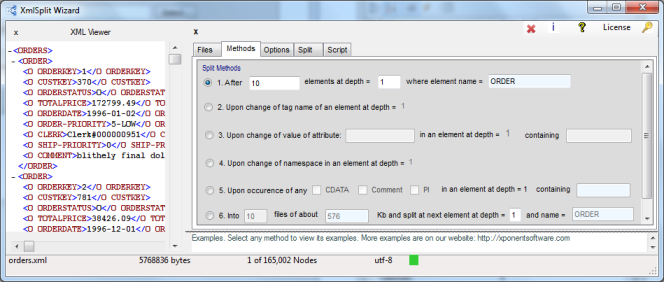 XmlSplit  3.0.0.0 software screenshot
