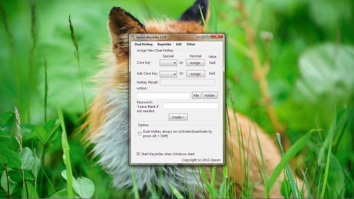 Xpeon-Keystrike 1.1.1 Beta software screenshot
