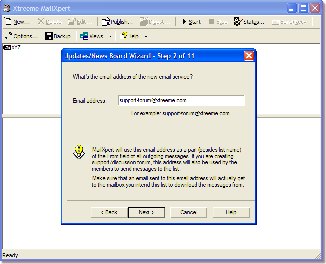 Xtreeme MailXpert Standard Edition 3.0 software screenshot
