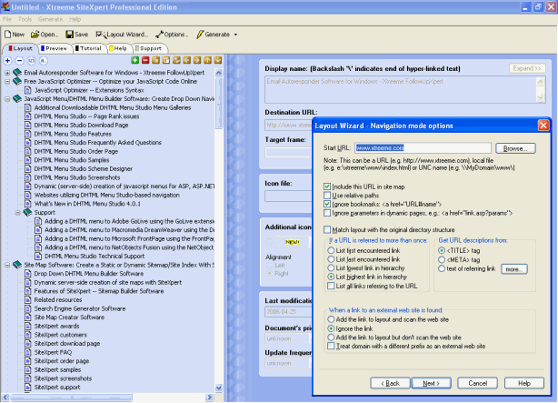 Xtreeme SiteXpert Professional Edition 9 software screenshot