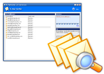YL Mail Verifier 2.57 software screenshot