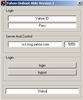 Yahoo Unboot Able 1.0.0.0 software screenshot
