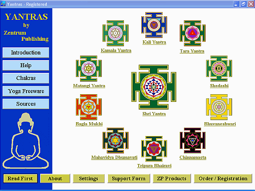 Yantras 3.5 software screenshot