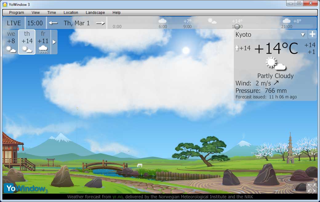 YoWindow 4.108 software screenshot