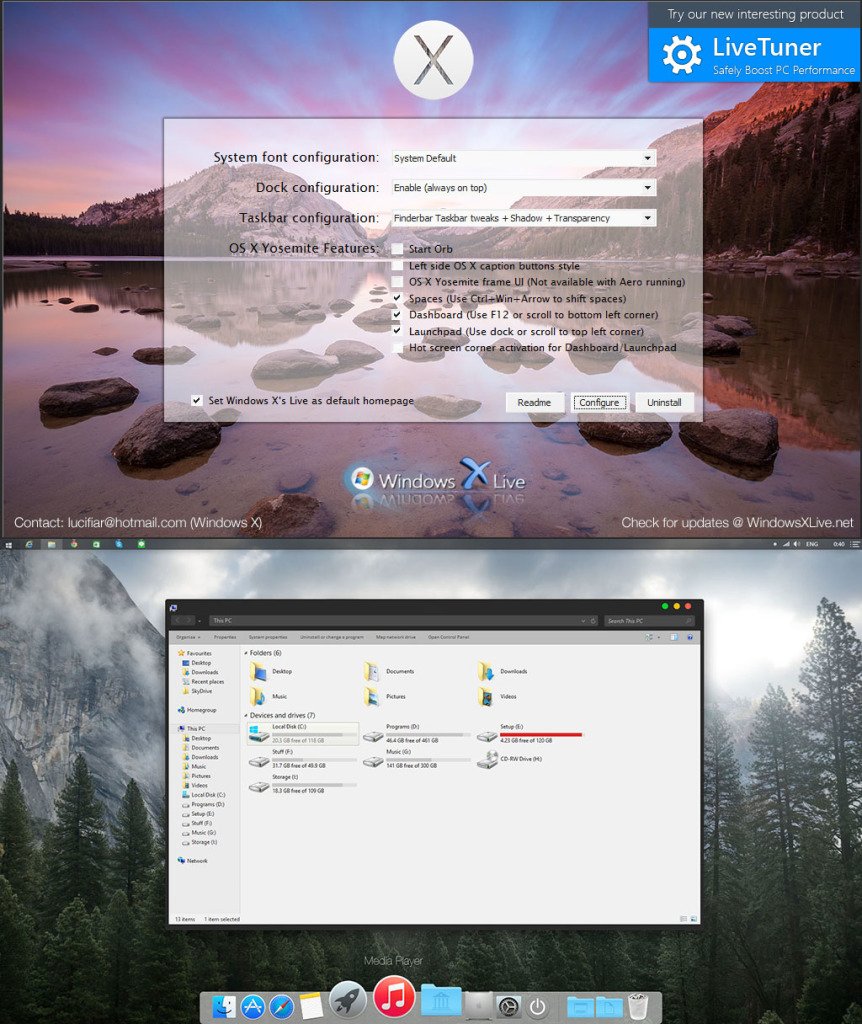 El Capitan UX Pack 3.2 software screenshot