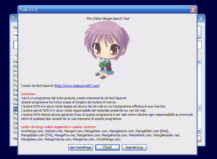 Yuki 3.7 software screenshot