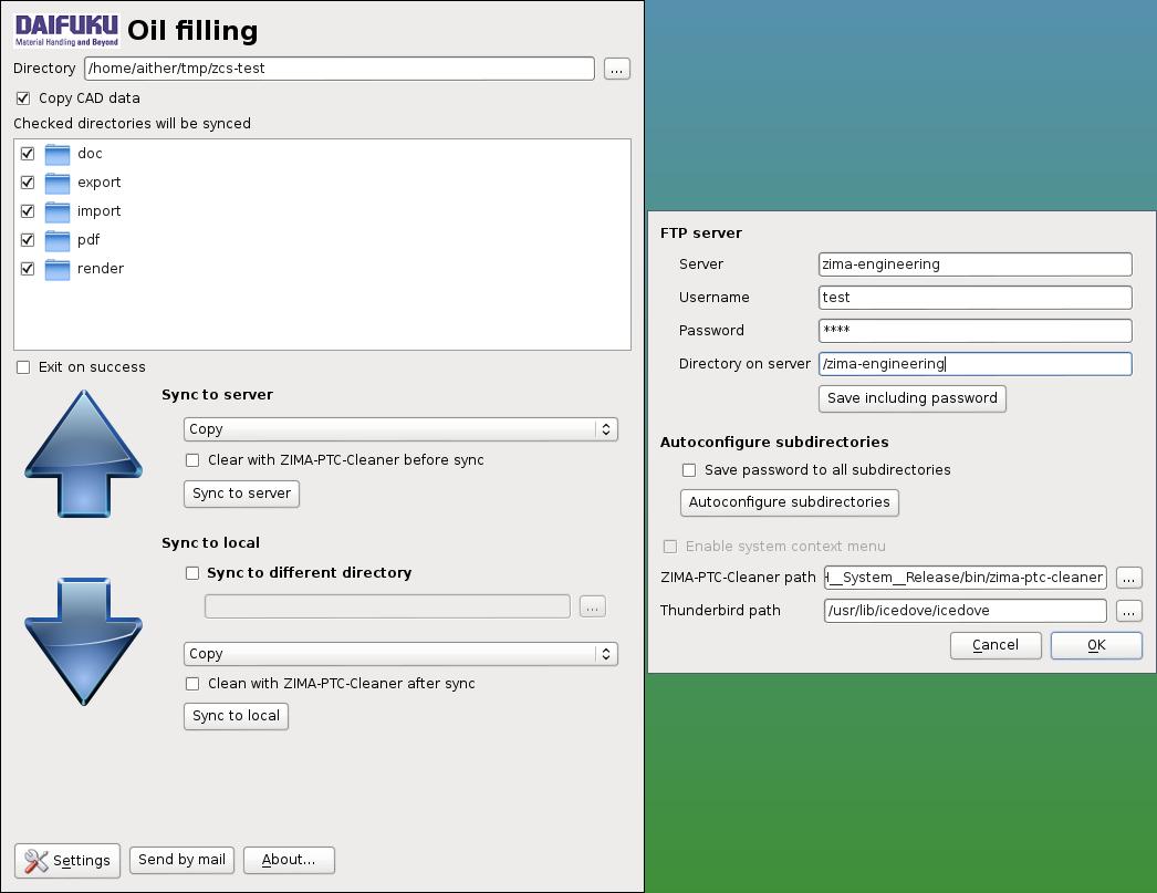 ZIMA-CAD-Sync  software screenshot