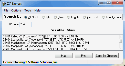ZIP Express 2.8.6.1 software screenshot