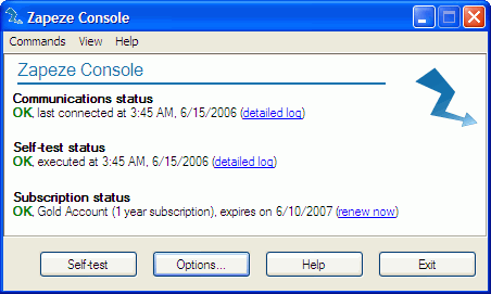 Zapeze 1.0 software screenshot