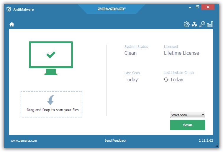 Zemana AntiMalware Premium 2.73.2.2 software screenshot