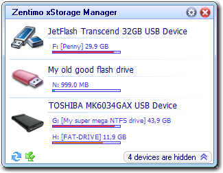 Zentimo xStorage Manager 2.0.5.1266 software screenshot
