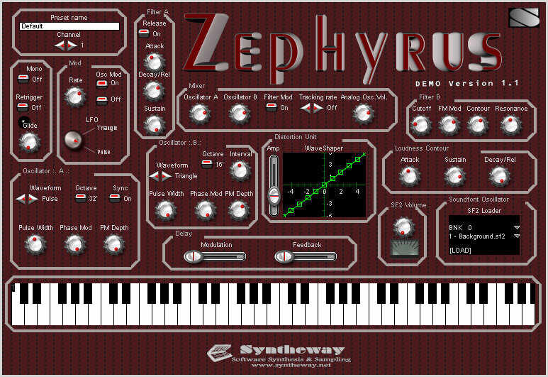 Zephyrus VSTi 1.1 software screenshot
