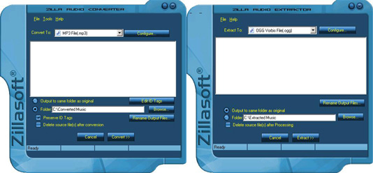 Zilla Free Audio Converter-Extractor 5.3.0.2 software screenshot