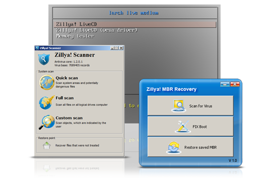 Zillya! LiveCD 20130121 software screenshot