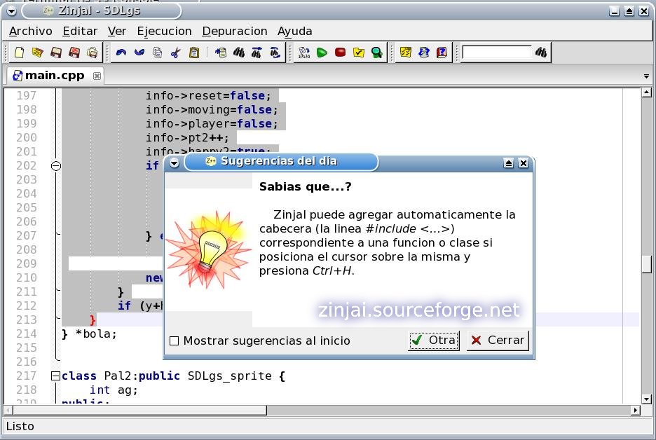 ZinjaI 20121127 software screenshot