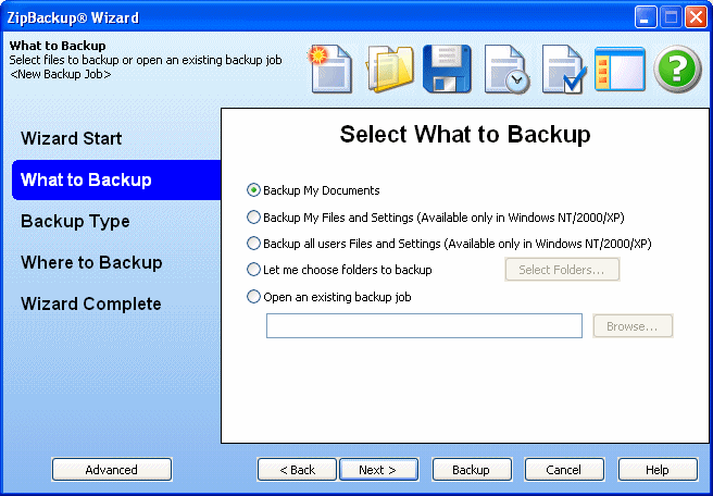 ZipBackup 4.1.0.3113 software screenshot
