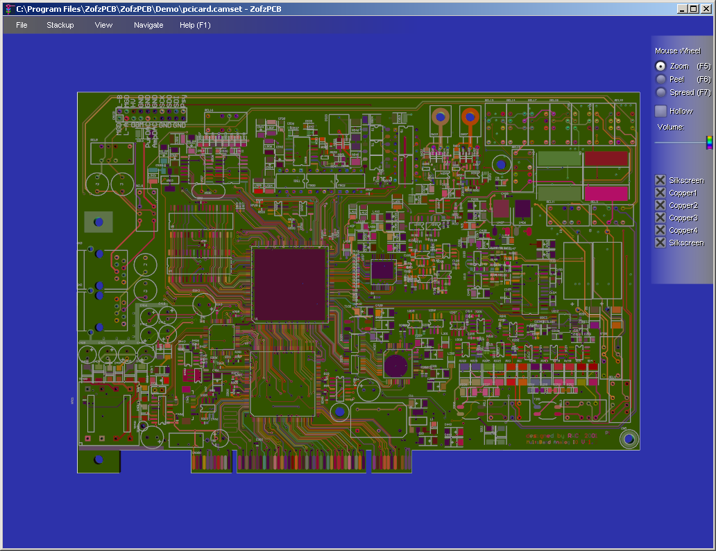 ZofzPCB 0.5.0012 software screenshot