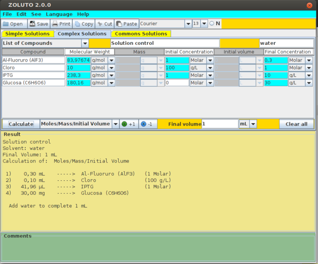 Zoluto 2.0.2 software screenshot