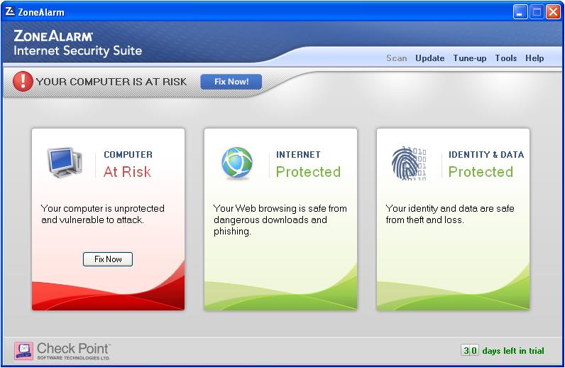 ZoneAlarm Internet Security Suite 14.2.255.000 software screenshot