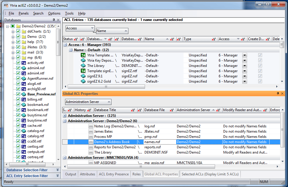 aclEZ 12.1.0 software screenshot