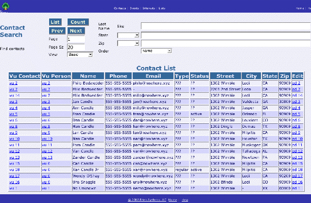 awContactMgr 1.0 software screenshot