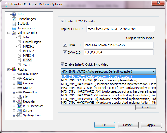 bitcontrol Video Decoder 4.0.0.0 software screenshot