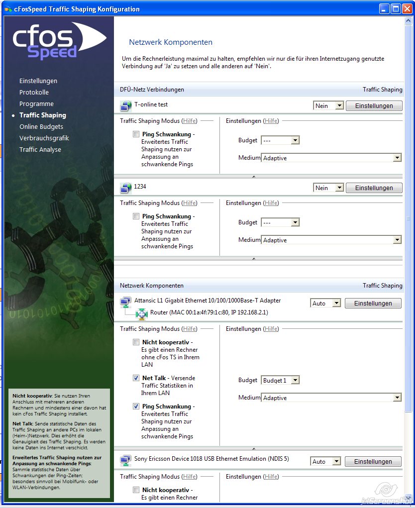 cFosSpeed 10.22.2290 software screenshot