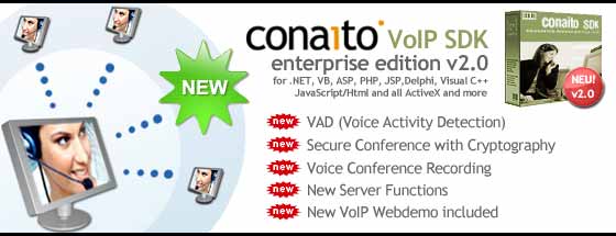 conaito VoIP Enterprise SDK ActiveX 2.1 software screenshot
