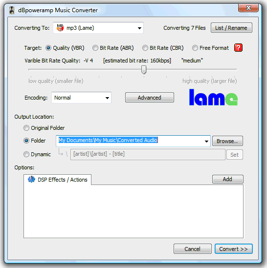 dBpowerAMP Music Converter 16.1 software screenshot