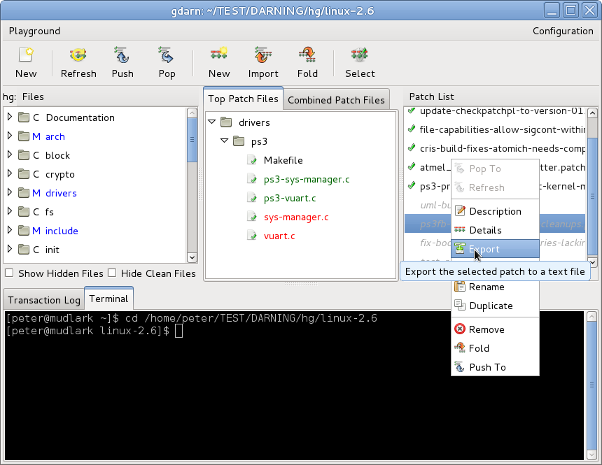 darning 0.06 Alpha software screenshot