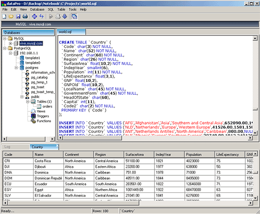 dataPro Free 2.0 software screenshot