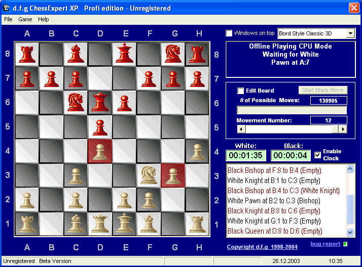 dfg ChessExpert XP 3.9.2 software screenshot