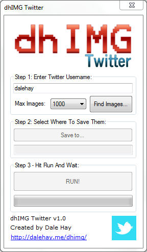 dhIMG Twitter 1.6 software screenshot