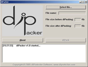 diPacker 1.4 software screenshot