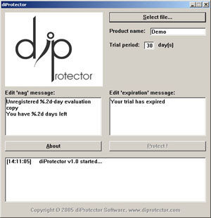 diProtector 1.3 software screenshot