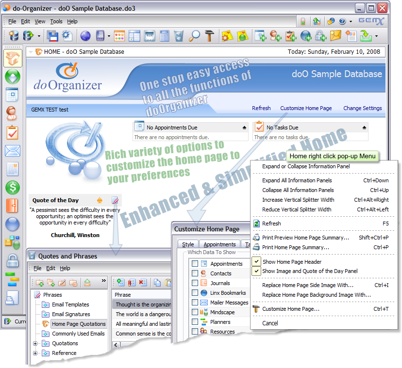 do-Organizer 4.0.7 software screenshot