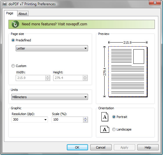 doPDF 8.7.943 software screenshot