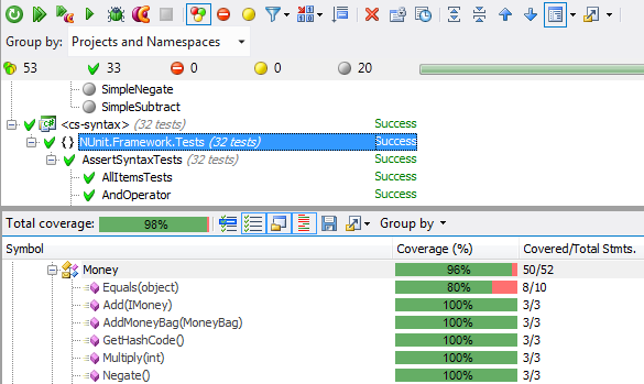 dotCover 2.0.425.12 software screenshot
