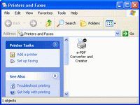 e-PDF Converter and Creator Printer 2.1 software screenshot