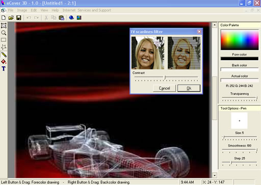 eCover 3D 2.0 software screenshot