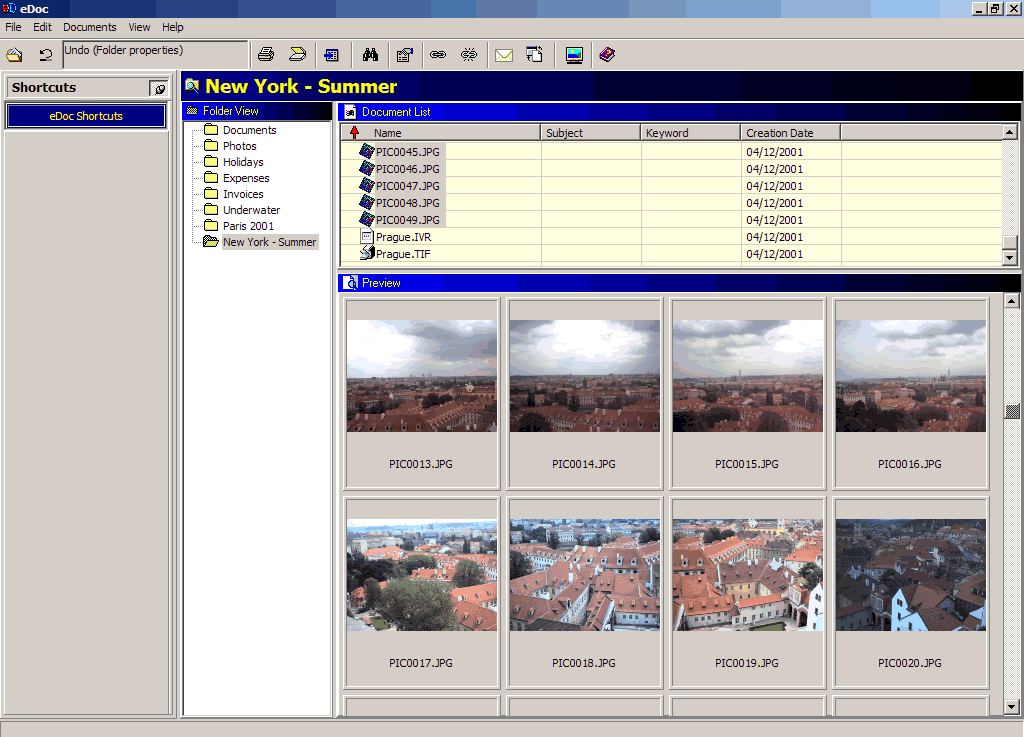 eDocPlus document management software 3.01 software screenshot
