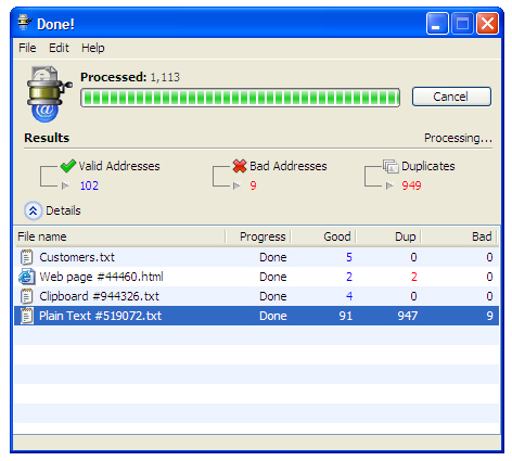 Email Extractor 7.0.0.0 software screenshot