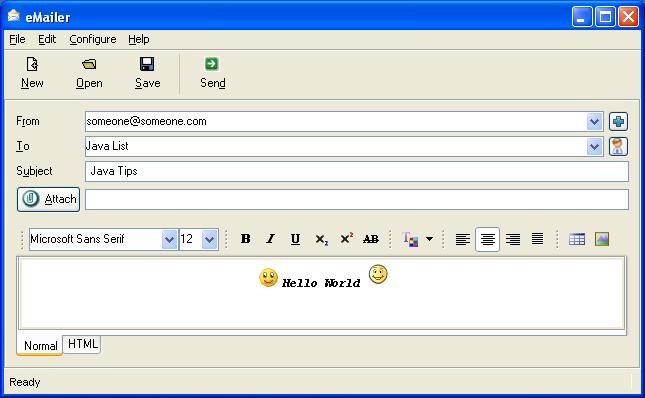 eMailer 4.0 software screenshot