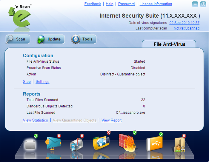 eScan Internet Security Suite 14.0.1400.1849 software screenshot